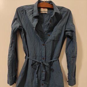 Fjallraven Long Sleeve Shirt Dress in Slate Blue